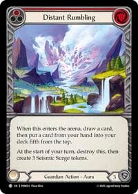 Distant Rumbling (Red) - Compendium of Rathe - Flesh and Blood TCG card