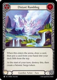 Distant Rumbling (Blue) - Compendium of Rathe - Flesh and Blood TCG card