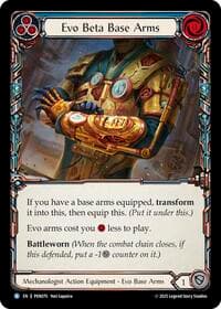 Evo Beta Base Arms (Blue) - Compendium of Rathe - Flesh and Blood TCG card