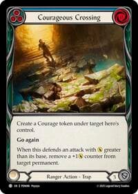 Courageous Crossing (Blue) - Compendium of Rathe - Flesh and Blood TCG card