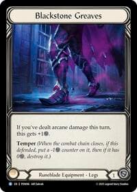 Blackstone Greaves - Compendium of Rathe - Flesh and Blood TCG card