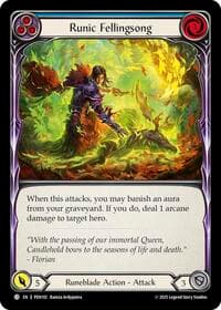Runic Fellingsong (Blue) - Compendium of Rathe - Flesh and Blood TCG card