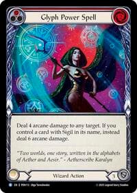 Glyph Power Spell (Red) - Compendium of Rathe - Flesh and Blood TCG card