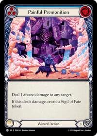 Painful Premonition (Blue) - Compendium of Rathe - Flesh and Blood TCG card