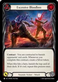 Excessive Bloodloss (Blue) - Compendium of Rathe - Flesh and Blood TCG card