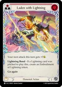 Laden With Lightning (Red) - Compendium of Rathe - Flesh and Blood TCG card