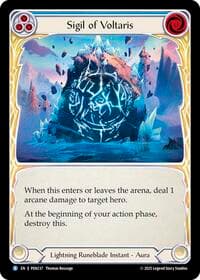 Sigil Of Voltaris (Blue) - Compendium of Rathe - Flesh and Blood TCG card