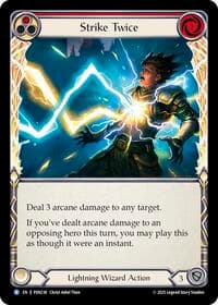 Strike Twice (Red) - Compendium of Rathe - Flesh and Blood TCG card