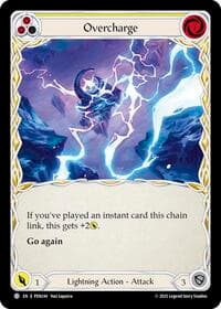 Overcharge (Yellow) - Compendium of Rathe - Flesh and Blood TCG card