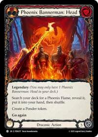 Phoenix Bannerman: Head (Red) - Compendium of Rathe - Flesh and Blood TCG card
