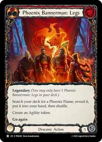 Phoenix Bannerman: Legs (Red) - Compendium of Rathe - Flesh and Blood TCG card