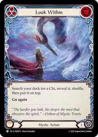 Look Within (Blue) - Compendium of Rathe - Flesh and Blood TCG card