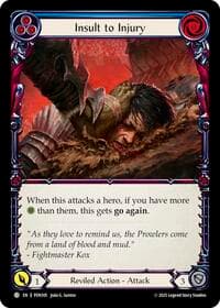 Insult To Injury (Blue) - Compendium of Rathe - Flesh and Blood TCG card