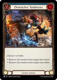 Destructive Tendencies (Blue) - Compendium of Rathe - Flesh and Blood TCG card