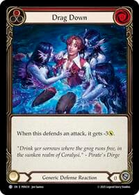 Drag Down (Red) - Compendium of Rathe - Flesh and Blood TCG card