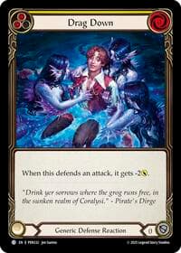 Drag Down (Yellow) - Compendium of Rathe - Flesh and Blood TCG card