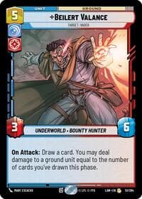 Beilert Valance - Target: Vader - A Lawless Time - Star Wars: Unlimited card
