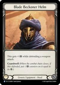 Blade Beckoner Helm (SAZ004) - Silver Age Chapter 2 - Flesh and Blood TCG card
