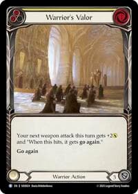 Warrior's Valor (Yellow) - Silver Age Chapter 2 - Flesh and Blood TCG card