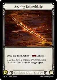 Searing Emberblade - Silver Age Chapter 2 - Flesh and Blood TCG card