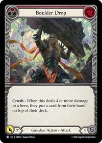 Boulder Drop (Red) - Silver Age Chapter 1 - Flesh and Blood TCG card
