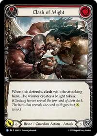 Clash of Might (Red) - Silver Age Chapter 1 - Flesh and Blood TCG card