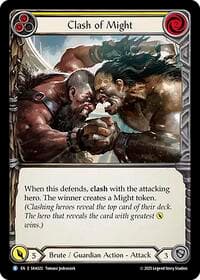 Clash of Might (Yellow) - Silver Age Chapter 1 - Flesh and Blood TCG card