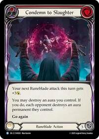 Condemn to Slaughter (Red) - Silver Age Chapter 1 - Flesh and Blood TCG card