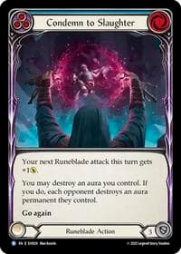 Condemn to Slaughter (Blue) - Silver Age Chapter 1 - Flesh and Blood TCG card
