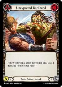 Unexpected Backhand - Silver Age Chapter 1 - Flesh and Blood TCG card