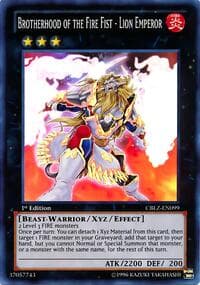 Brotherhood of the Fire Fist - Lion Emperor - Cosmo Blazer - YuGiOh card