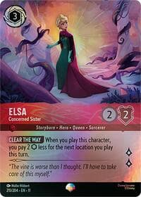 Elsa - Concerned Sister (Epic) - Winterspell - Disney Lorcana card