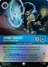 Jiminy Cricket - Ghost of Christmas Past (Epic) - Winterspell - Disney Lorcana card