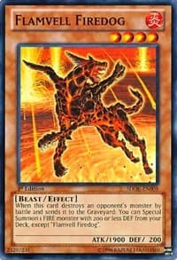 Flamvell Firedog - Structure Deck: Onslaught of the Fire Kings - YuGiOh card