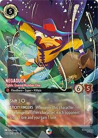 Negaduck - Public Enemy Number One (Enchanted) - Winterspell - Disney Lorcana card