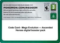 Code Card - Ascended Heroes Booster Pack - ME: Ascended Heroes - Pokemon card