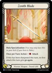Zenith Blade - Armory Deck Origins: Hala - Flesh and Blood TCG card