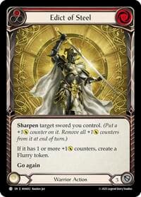 Edict of Steel (Red) - Armory Deck Origins: Hala - Flesh and Blood TCG card