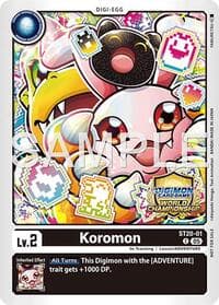 Koromon (World Championship 26–27 Regionals Season 1) - Starter Deck 20: Protector of Light - Digimon Card Game card