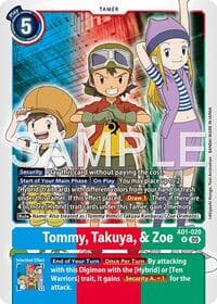 Tommy, Takuya, & Zoe - Advanced Booster Digimon Generation - Digimon Card Game card