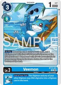 Veemon - BT12-021 (Reprint) - Advanced Booster Digimon Generation - Digimon Card Game card
