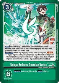 Unique Emblem: Guardian Vortex (Limited Foil) - Dawn of Liberator - Digimon Card Game card