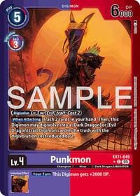 Punkmon (Limited Foil) - Dawn of Liberator - Digimon Card Game card