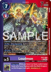 Loudmon (Limited Foil) - Dawn of Liberator - Digimon Card Game card