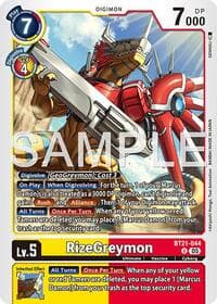 RizeGreymon - BT21-044 (Reprint) - Advanced Booster Digimon Generation - Digimon Card Game card