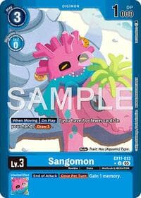 Sangomon (Limited Foil) - Dawn of Liberator - Digimon Card Game card