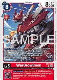 WarGrowlmon - BT12-016 (Reprint) - Advanced Booster Digimon Generation - Digimon Card Game card