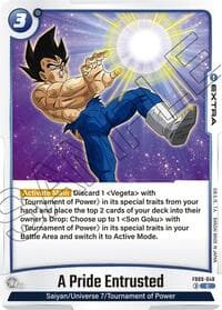 A Pride Entrusted - Dual Evolution - Dragon Ball Super: Fusion World card