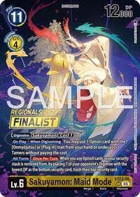 Sakuyamon: Maid Mode (Regionals 26-27 Season 1 Finalist) - Starter Deck 22: Amethyst Mandala Advanced Deck Set - Digimon Card Game card