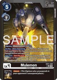 Mulemon (Limited Foil) - Dawn of Liberator - Digimon Card Game card